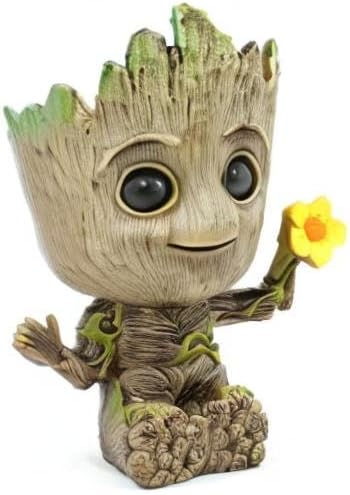 Mini Tree Men Figurine Miniature Model Home Accessories Decompression Artefact Kids (Flower Model)