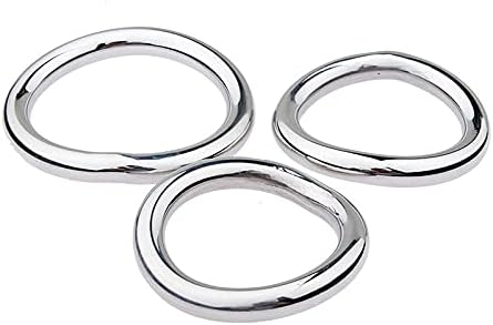 Metal Cock Ring Metal Penis Ring Testicle Ring Arc Ring Without Edges Sexual Stimulation Device Prolonged Erection Sex Toy for Men (2“Large)