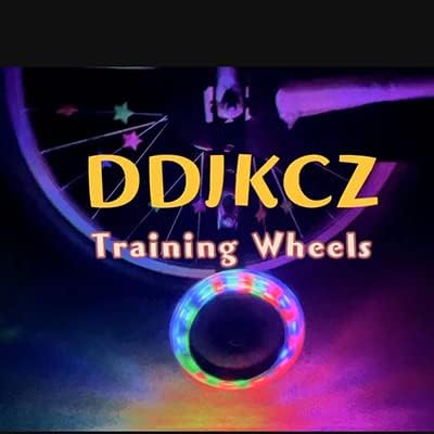 DDJKCZ Training Wheels for Kids Bicycle,Flash Mute Big Wheel Compatible for 12 14 16 18 20 inch Single Speed Bike