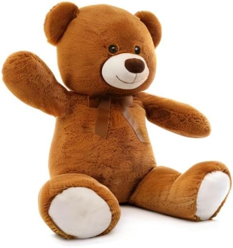 MorisMos Giant Teddy Bear Stuffed Animal 3ft-36 inch Big Teddy Bear for Girlfriend Boyfriend Wife Mom Fiancée Valentine's Gift,Large Stuffed Bear for Kid Birthday Christmas Baby Shower Decor,Brown