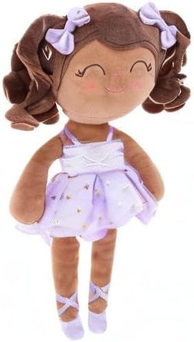 Gloveleya Personalized Ballerina Doll with Custom Name โ Soft Plush Baby Girl Gift for Birthday, Christmas, Baby Shower & Keepsake โ 13 Inch Lavender Ballet Girl Toy