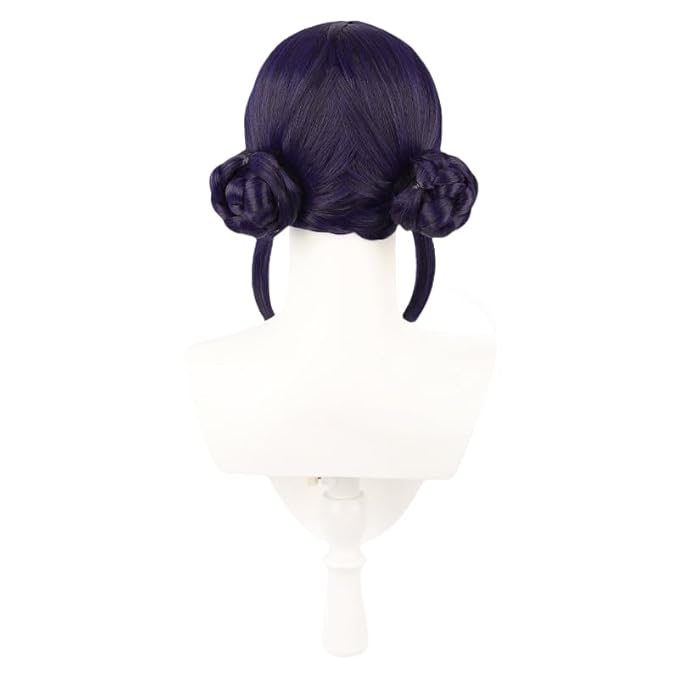 Anime Cosplay Wig Black Purple Halloween Party Costume Wig