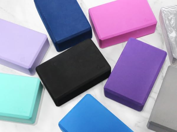 EXERZ Yoga Blocks 2 pack, Gym Blocks, Exercise Workout Fitness Bricks, Pilates Stretch Handstand Non-Slip