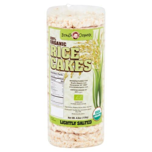 Brad's Organic - Rice Cakes - Lightly Salt - 4.6oz (6Packages per 1Case)