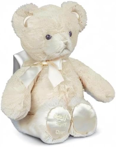 Bearington Baby's First Teddy Bear Plush, Creamy White, 12 Inch Creamy White Stuffed Animal