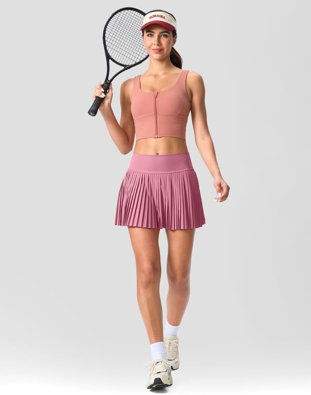 Pleated Tennis Skirt for Women with Pockets Shorts Women's High Waisted Lightweight Athletic Golf Skorts Skirts
