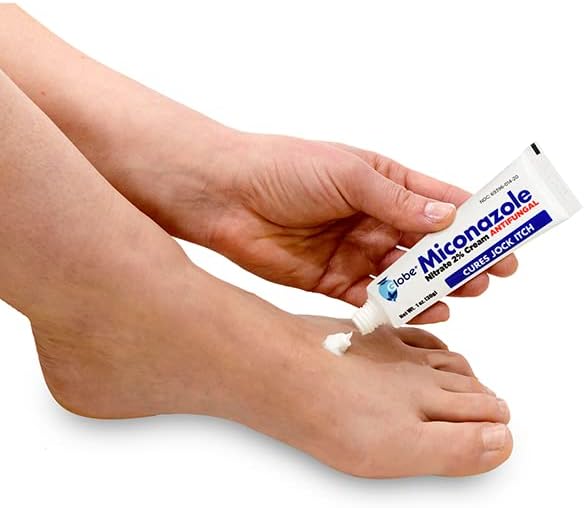 Miconazole Globe (6 Pack) 2% Nitrate 2% Antifungal Cream, Cures Most Athletes Foot, Jock Itch, Ringworm and More. 1 OZ Tube