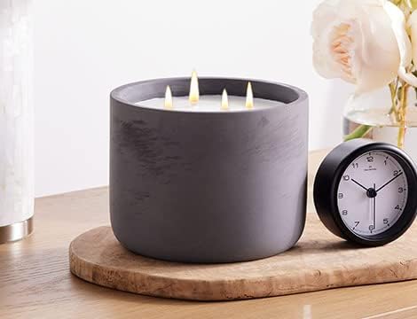 Kimpton Hotel Jumbo Candle - with Notes of Citrus, Green Tea, Black Pepper, Clove, and Musk - Soy Blend Wax in Matte Concrete Grey Vessel - Includes Gift Box - 43 oz.