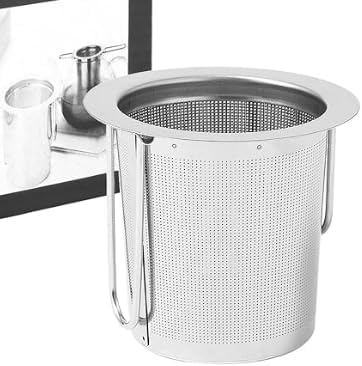 Tea Infuser with Lid – Stainless Steel Loose Leaf Tea Strainer, Food Grade Tea Steeper with Grip Rim Fits Mugs/Cups/Teapots, Ultra-Fine Mesh No Residue, Easy Clean Reusable for Home/Office/Travel