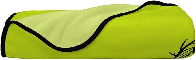 Collectibles Dr. Seuss The Grinch Holiday Christmas Bedding Super Plush Cozy Throw, 46 in x 60 in, (Officially Licensed Product) By Franco