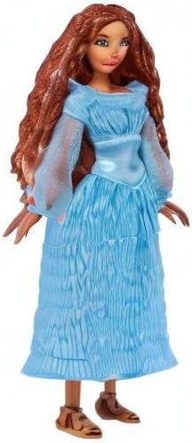 Mattel Disney The Little Mermaid Ariel Fashion Doll on Land Wearing Signature Blue Dress, Inspired by the Movie