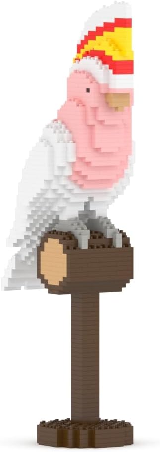 JEKCA Pink Cockatoo 01S | Parrot Plastic Building Blocks | Age 14+