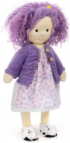 Handmade Waldorf Doll - Fruzie 12", Soft Girl Rag With Cute Stuffed Plush, Ideal First for Babies & Toddlers