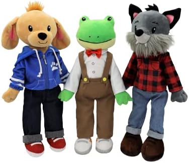 Plushible Soft Baby Doll, 18 Inch Dog - Plush Rag Doll with 2 Clothing Sets, My First Plush Toy for Girls, Boys & Infants, Soft Baby Stuffed Toy, Adorable Companion for 1 Year Old & Up