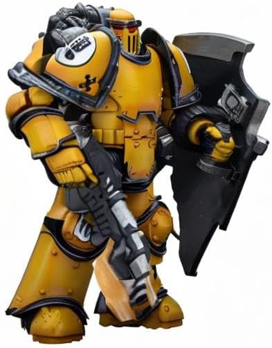 YIZRIO JoyToy Warhammer 40K Sons of Horus 1/18 Imperial Fists Legion MkIII Breacher Squad Legion Breacher with Lascutter 4.8in Action Figure Kits
