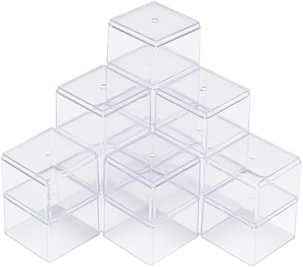 Clear Display Case with Lights, Acrylic Storage Organizers Box with Magnetic Door, Acrylic Dustproof Showcase for Collectibles Action Figure(1, Clear Medium)