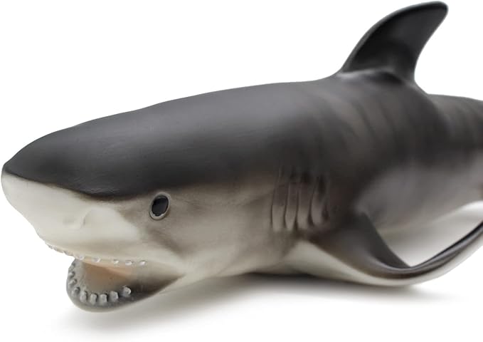 Simulated Ocean Big Animal,One pc 15Inch Soft Filled Rubber Sea Educational Toys (Tiger Shark)