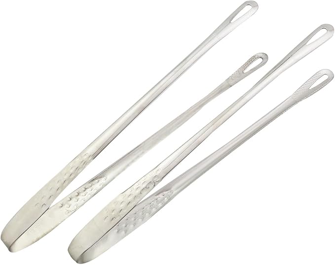 2PCS Korean Japanese Grill Frying Steak Tongs BBQ Kitchen Food Tweezers Stainless Steel Cooking Tools Portioning Tong For Salad Fish Buffet Meat Holders