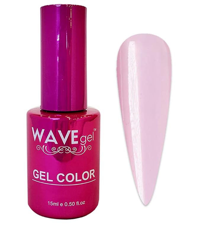 WAVEGEL Soak-Off Gel, Nail Lacquer & Acrylic/Dip Powder Matching Set - Princess Collection - #004 Clear Pink