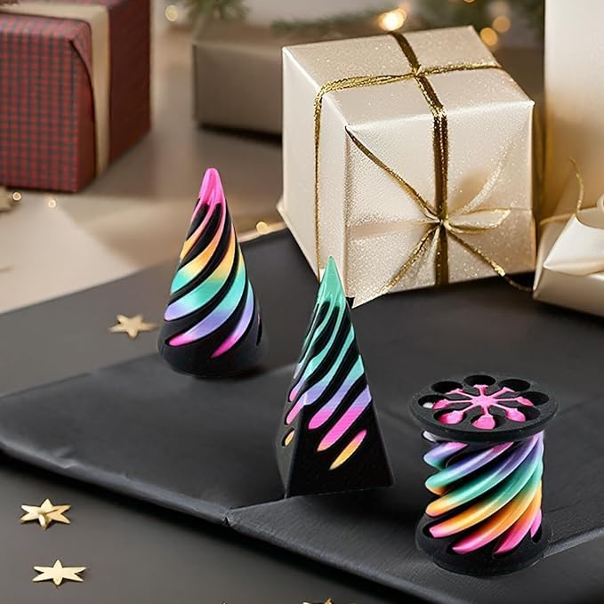 4 Packs Impossible Cone,Spiral Cone Fidget Toy,Impossible Cones passthrough Impossible Pyramid for Relaxing,Spiral Fidget Toy passthrough Impossible Cone,Birthday for Adults & Kids
