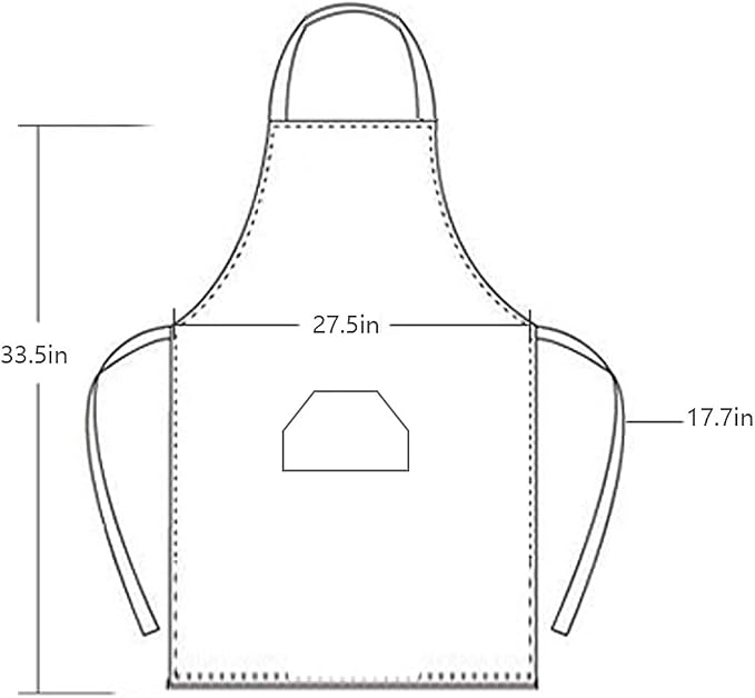 NEWGEM Adjustable Canvas Aprons for Women Men with 2 Pockets - Kitchen Cooking Chef Apron with Neck Strap, Stain Resistant Pinafore for Waitress Barista Restaurant Baking BBQ (Blue)