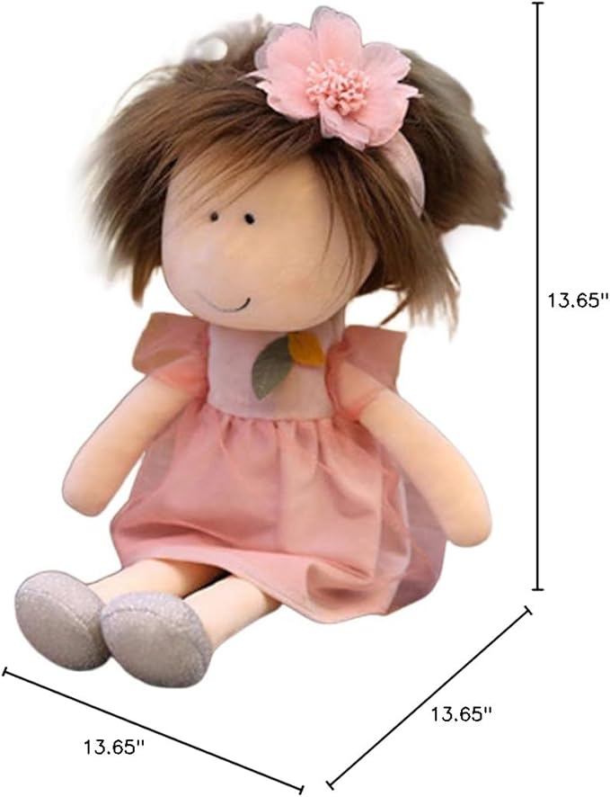 SCFBA Baby Doll with Clothes Cute Soft Rag Doll Beautiful Ragdoll Toy Handmade Rag Dolls Baby Girls Sleeping Partner Doll Xmas Gift