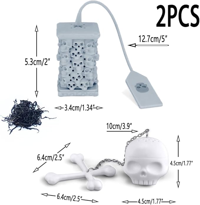 2 Pcs Horror Style Silicone Tea Infuser, Loose Tea Leaf Steeper | Creative Tea Steeper, Gifts For Women And Tea Enthusiasts, Tea Gift Set, Make Every Infusion Fu