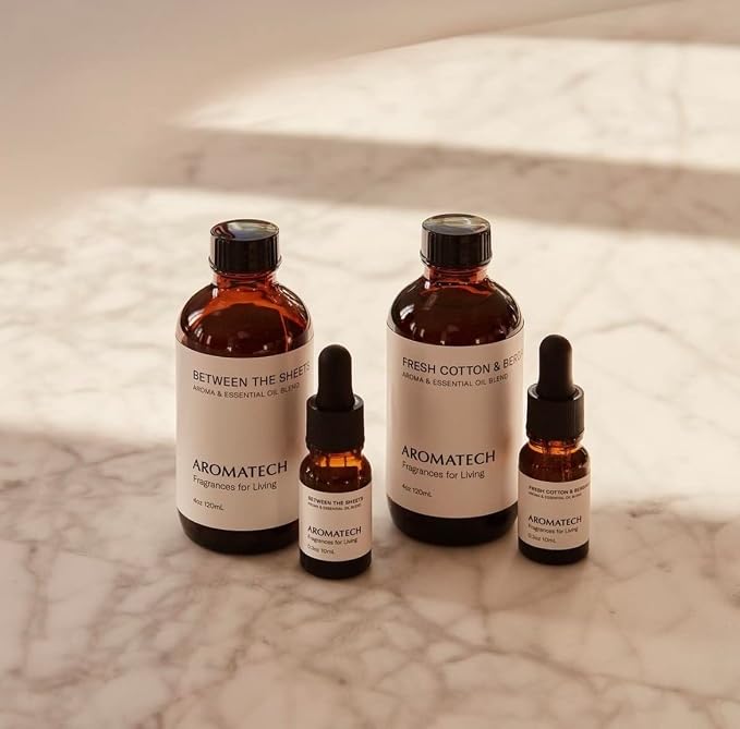 AromaTech Fresh Cotton and Bergamot Essential Oil Blend: Luxury Hotel Inspired Aromatherapy with Bergamot, Fresh Cotton & Sandalwood for Ultrasonic Diffusers & Nebulizers (500 mL)