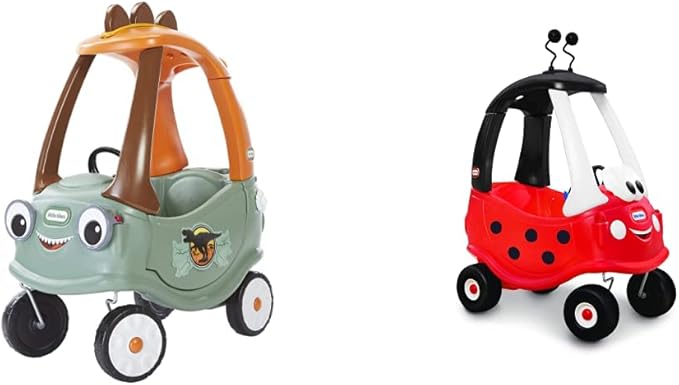 T-Rex Cozy Coupe by Little Tikes Dinosaur Ride-On Car for Kids & Ladybug Cozy Coupe Ride-On Car - Amazon Exclusive (Multi Color)