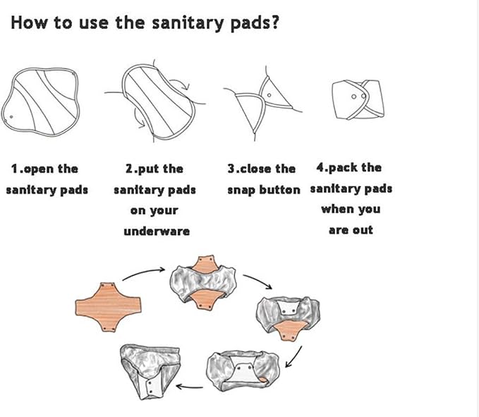 5 Thong Panty Liners 1 Wet Bag Cloth Menstrual Pads Sanitary Reusable Washable (Hummingbirds Pack White)