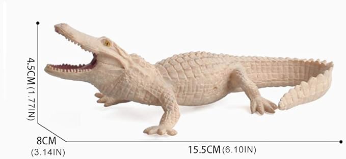 Realistic Wild Life Jungle Animal Figures Model Figurines Crocodile Alligator Desktop Decoration Party Favors Cake Toppers Ornament Bath Toys for 5 6 7 8 Years Kid Boys Girls Toddler