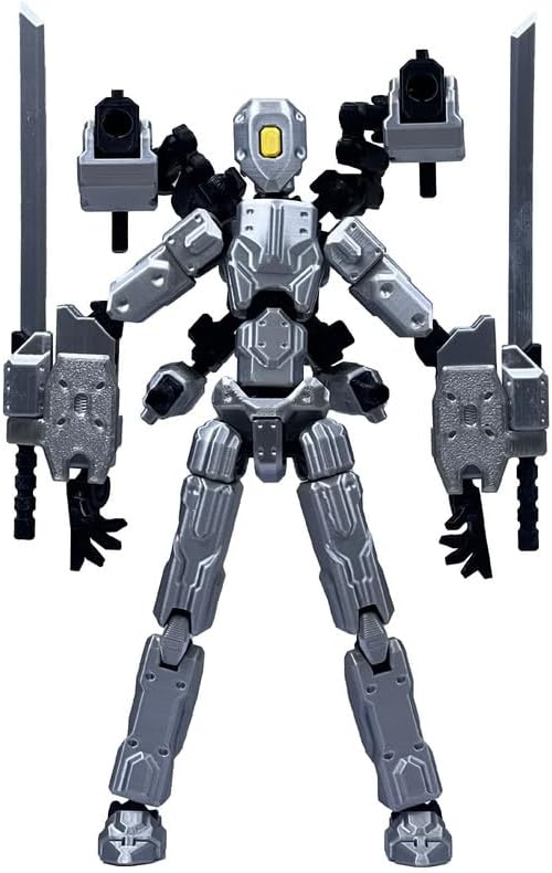 T13 Action Figures Helix Robot 8 Inch, Assembly Completed T 13,3D Printed Robo 13 - The Premium Action Figures for Sci-Fi Enthusiasts (Grey)