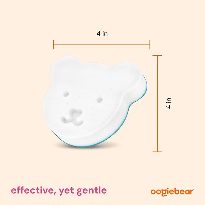 oogiebear Cradle Cap Sponge Replacement Set - Gentle & Effective Baby Scalp Care, Soft Sponge Refills for Cradle Cap Brush, 0+ Months, 6-Pack