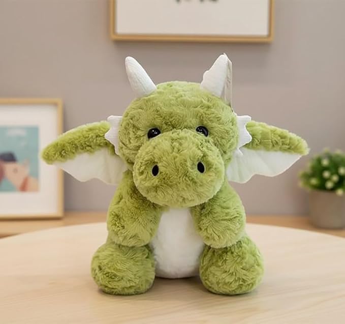 Dragon Stuffed Animals Soft Plush Cute Dragon Doll for Boys Girls 7.8in (Corn Dragon Green)