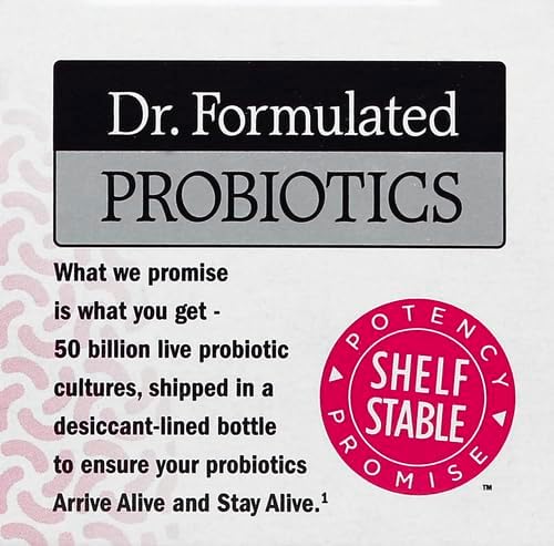 Garden of Life Once Daily Dr.Formulated Probiotics for Women 50 Billion CFU 16 Probiotic Strains with Organic for Digestive,Vaginal & Immune Health,Dairy Free,Shelf Stable 30 Capsules (Pack of 6)