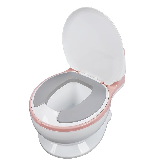 Adjustable Portable Kids Potty Training Seat, Ergonomic and Safe Children's Toilet with Removable Potty Pot, Comfortable Non Slip Design for Home and Travel(Pinkest)