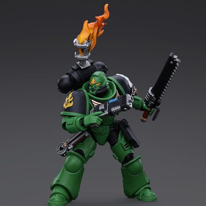 JOYTOY Action Figure 1/18 Warhammer 40,000 Salamanders Intercessors Sergeant Tsek'gan Collection Model Birthday Gifts 4.8 Inches