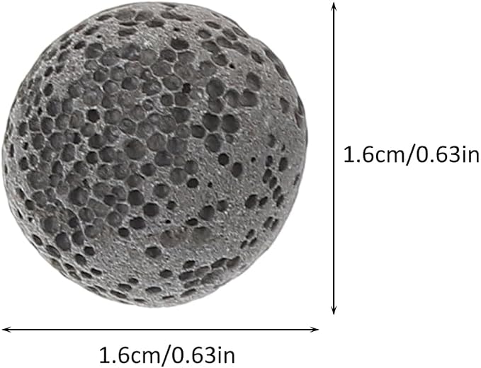 Baluue 20Pcs Natural Lava Rock Diffuser Stones, Mini Volcanic Rock Passive Essential Oil Diffuser for Desk, Zen Decor Aromatherapy Stones for Car, Office & Small Spaces (16mm/0.62")