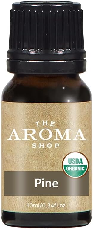 USDA Organic Essential Oil 10ml (0.34 fl oz) – 100% Pure, Non-GMO, Vegan Aromatherapy Oil for Diffuser, DIY Soap, Candle & Home Use (Pine)
