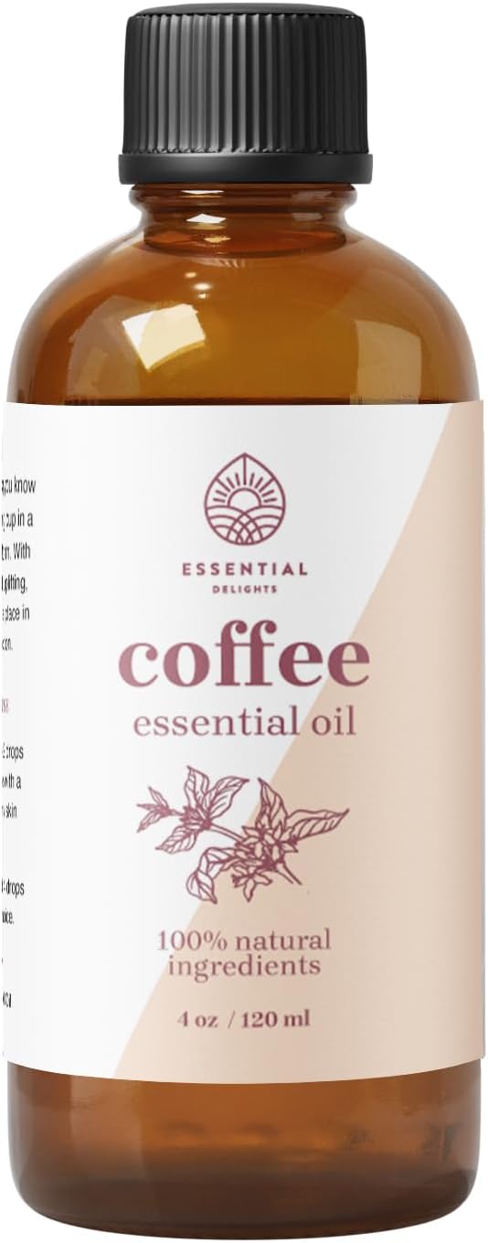 Coffee Essential Oil - Premium Grade 100% Undiluted Essential Oil | for Aromatherapy, Soaps, Lotions, & Candles | Vegan & Cruelty Free (4 Fl Oz)