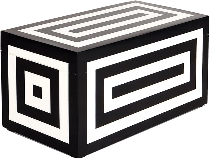 Handicrafts Home Decorative Organizer Box 10x5 – Large Keepsake Box with Lid, Modern Decorative Storage Box, Bohemian Coffee Table Décor, Jewelry & Memory Box, Decorative Accent Box for Home Décor