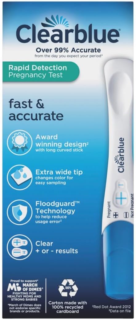 Clearblue Rapid Detection Pregnancy Test, Home Pregnancy Kit, 3 Count
