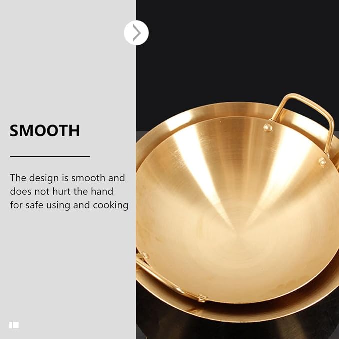 HEMOTON Korean Food Ramen Noodle Pot with Handle Frying Pan Stainless Steel Ramyun Cooker for Cooking Soup Pasta Stew Gold
