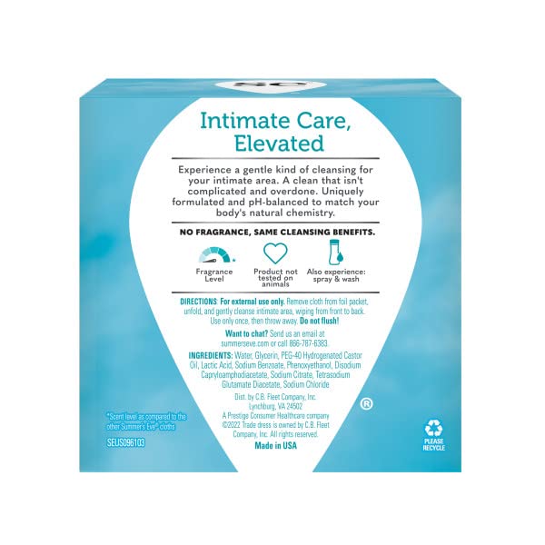 Summers Eve Cleansing Cloths 16 Count Fragrance-Free (2 Pack)