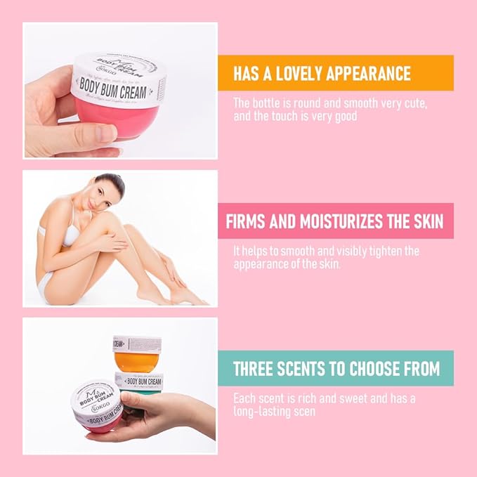 Bum Cream, Moisturizing Body Cream, Body Skin Repair, Bum Cream for All Skin. (Caramelized coconut)