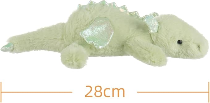 Apricot Lamb Matcha Lying Dragon Stuffed Animals for Kids, Soft Cute Plush Toys for Baby Girl and Boy, 11 Inches