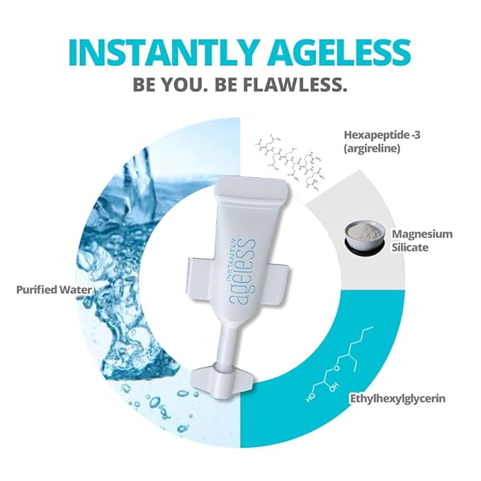 Instantly Ageless - Instant Face Lift Cream - Skin Care Anti Aging Face Cream with Vitamin C - Wrinkle Tightener - Eye Cream For Puffiness and Bags Under Eyes - Facelift 20 Vials