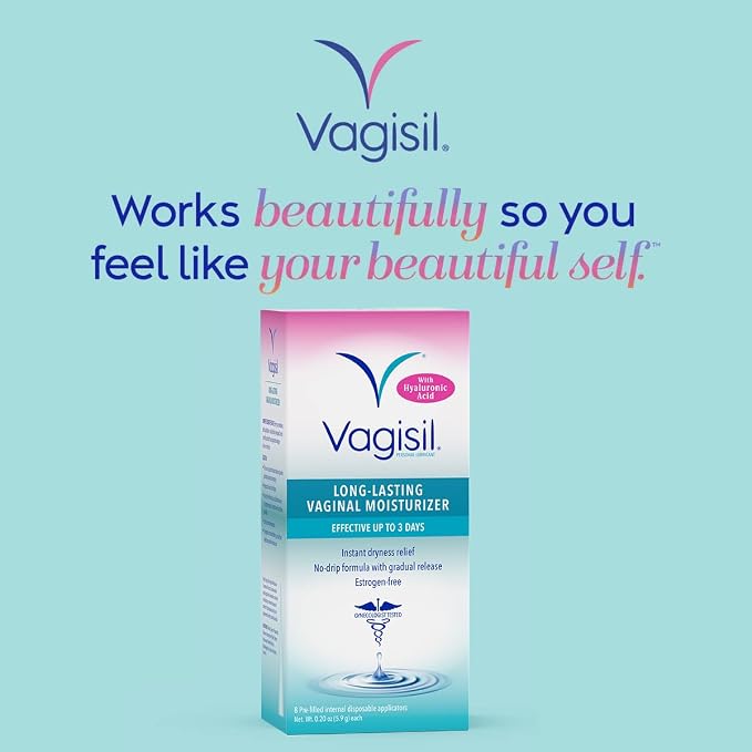 Vagisil Prohydrate Internal Vaginal Moisturizer, Gel & Lubricant for Women, Gynecologist Tested, 8 Count, Pack of 1 (8 Total Applicators)