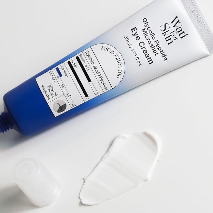 Glycolic + Peptide Microshot Eye Cream – Gentle Exfoliation & Firming Care for Brighter, Smoother Under-Eyes, Korean Skin Care (30ml / 1.01 fl. oz.)