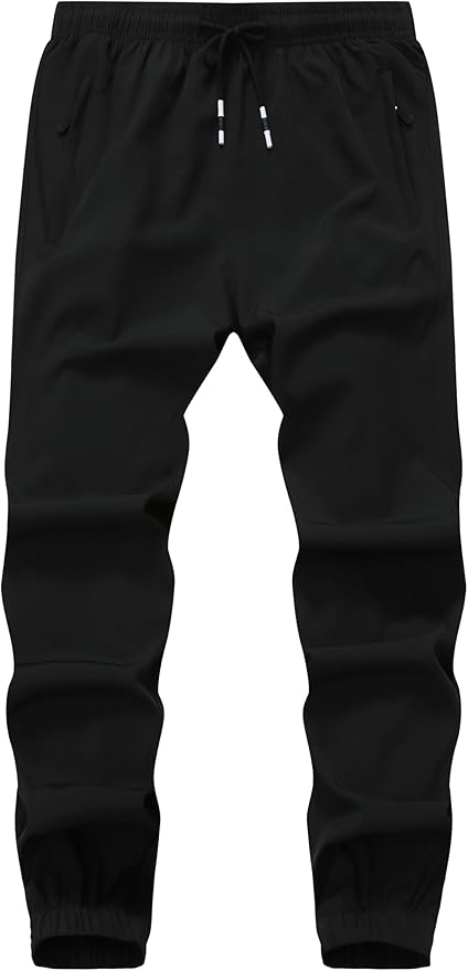 Boys Hiking Joggers Pants Outdoor Youth Quick Dry Lightweight Athletic with Zipper Pockets